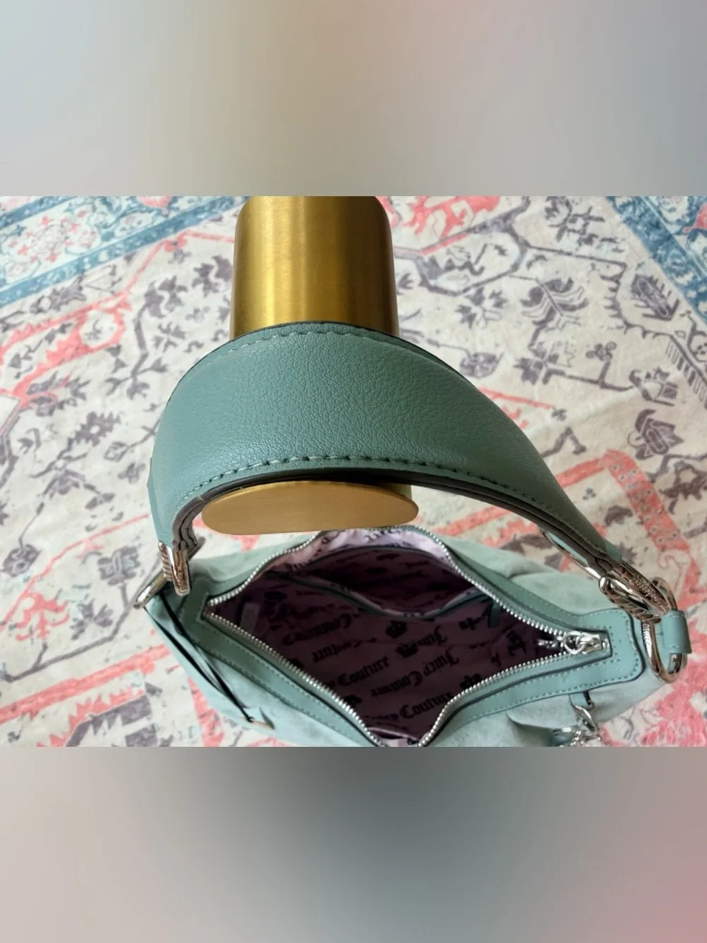 Juicy Couture Queen Couture Hobo Shoulder Bag in Sage Green. - Picture 14 of 16